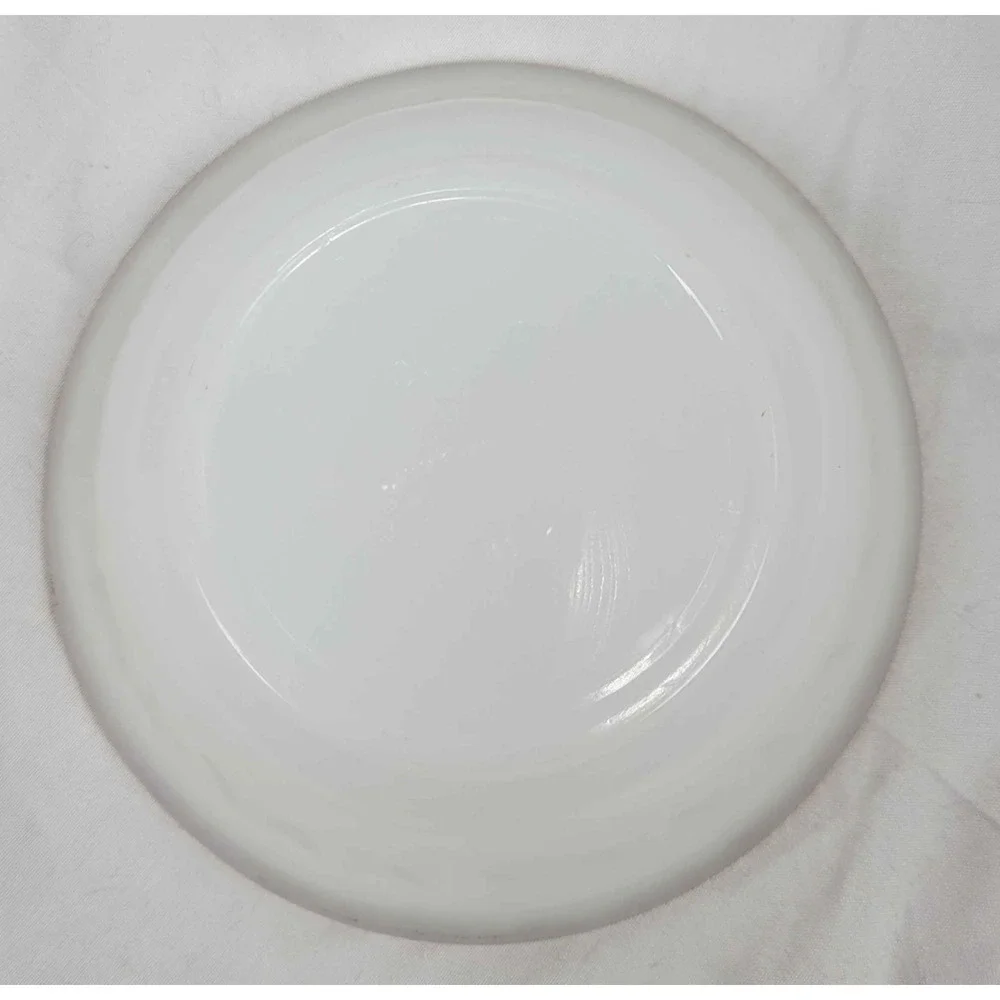 Vintage Oven Fire-King Ware White Porcelain Shallow Bowl